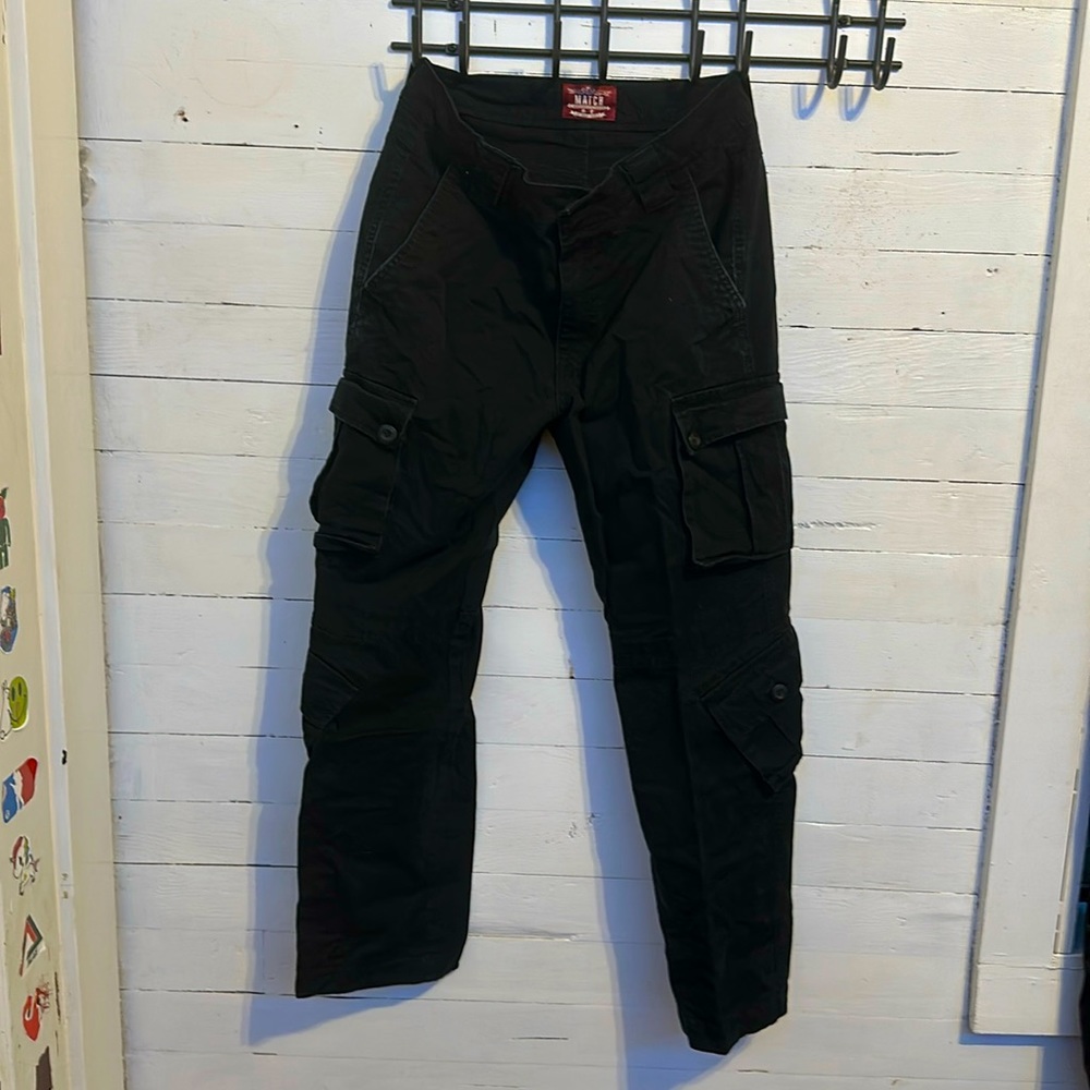 Men’s & boys - Black baggy cargo pants